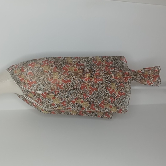 Alexis "Samera" Floral Print Peasant Top With Out Tassels Women's Size Large - Picture 3 of 13